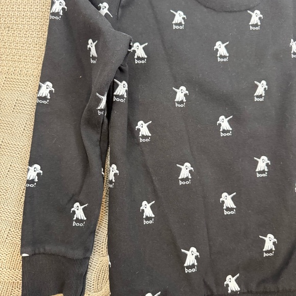 Denim & Flower Black Hoodie with Ghosts and “Boo” ~ 9/10 - Picture 9 of 11